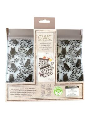 NEW CWC SPOOKY HALLOWEEN Themed Reusable Storage Bags Set/6